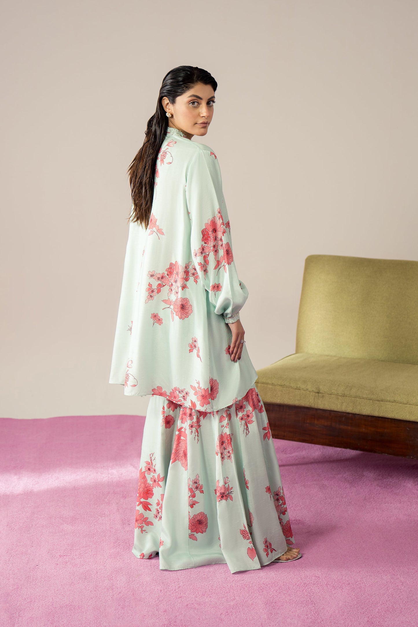 Blossom Gharara Pants Co-ord Set (D-1)