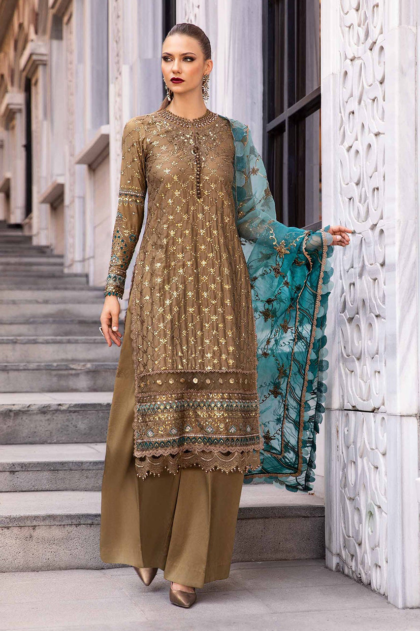 SATEEN'24-Unstitched Embroidered Cotton Satin Suit | CST-808