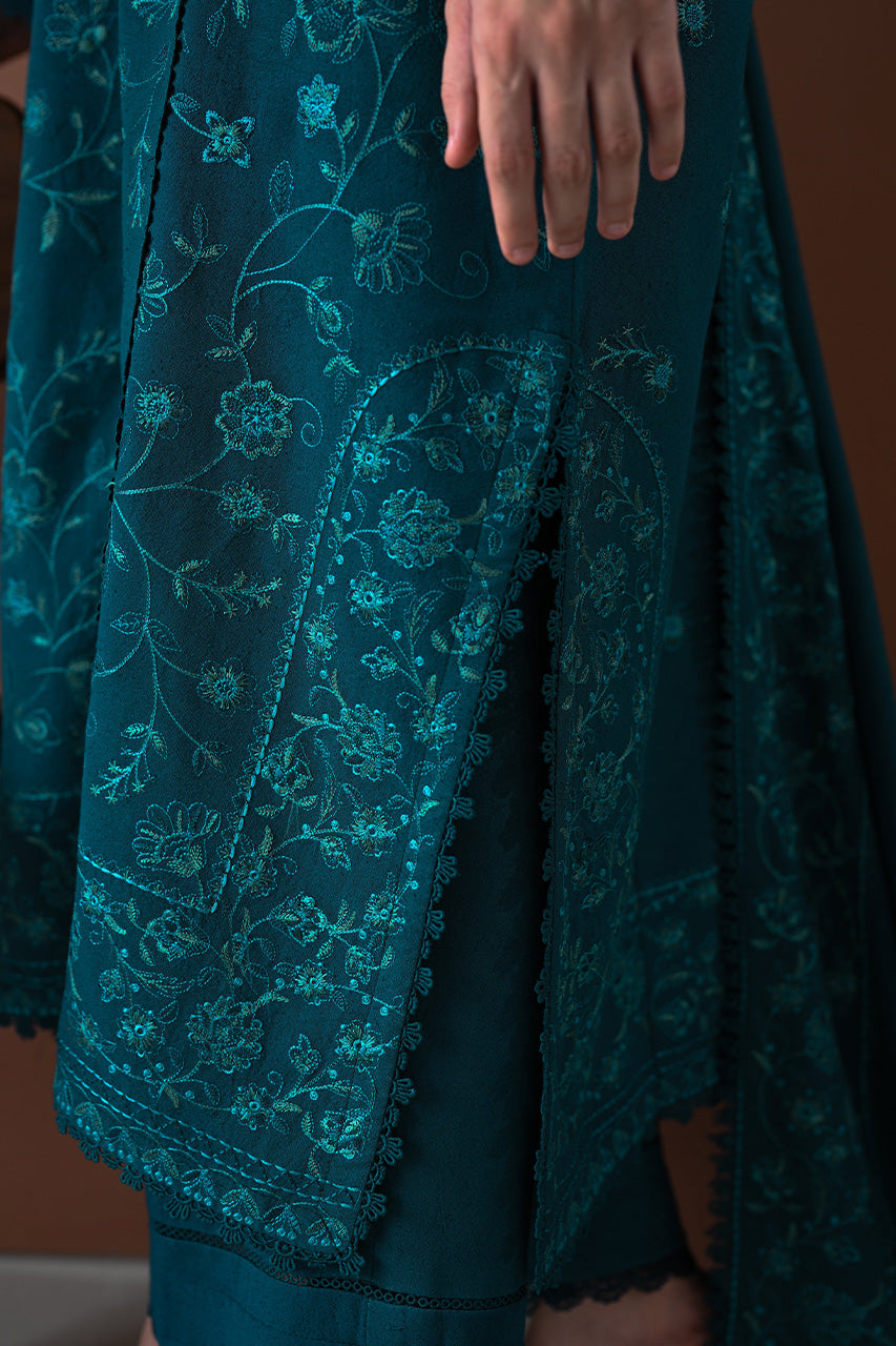 KARANDI'24-TEAL LUXURY EMBROIDERED KARANDI SET (NEL-24625) (RTS)