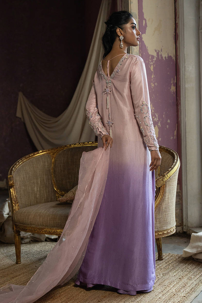 Afsanvi Festive Edit'24 - Lilac Ombre Silk With Pants