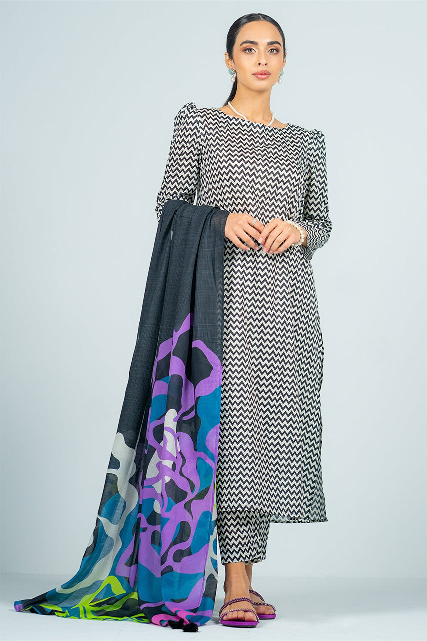 Unstitched '24 - Wavy Black 3 Piece (RTS) photo 1