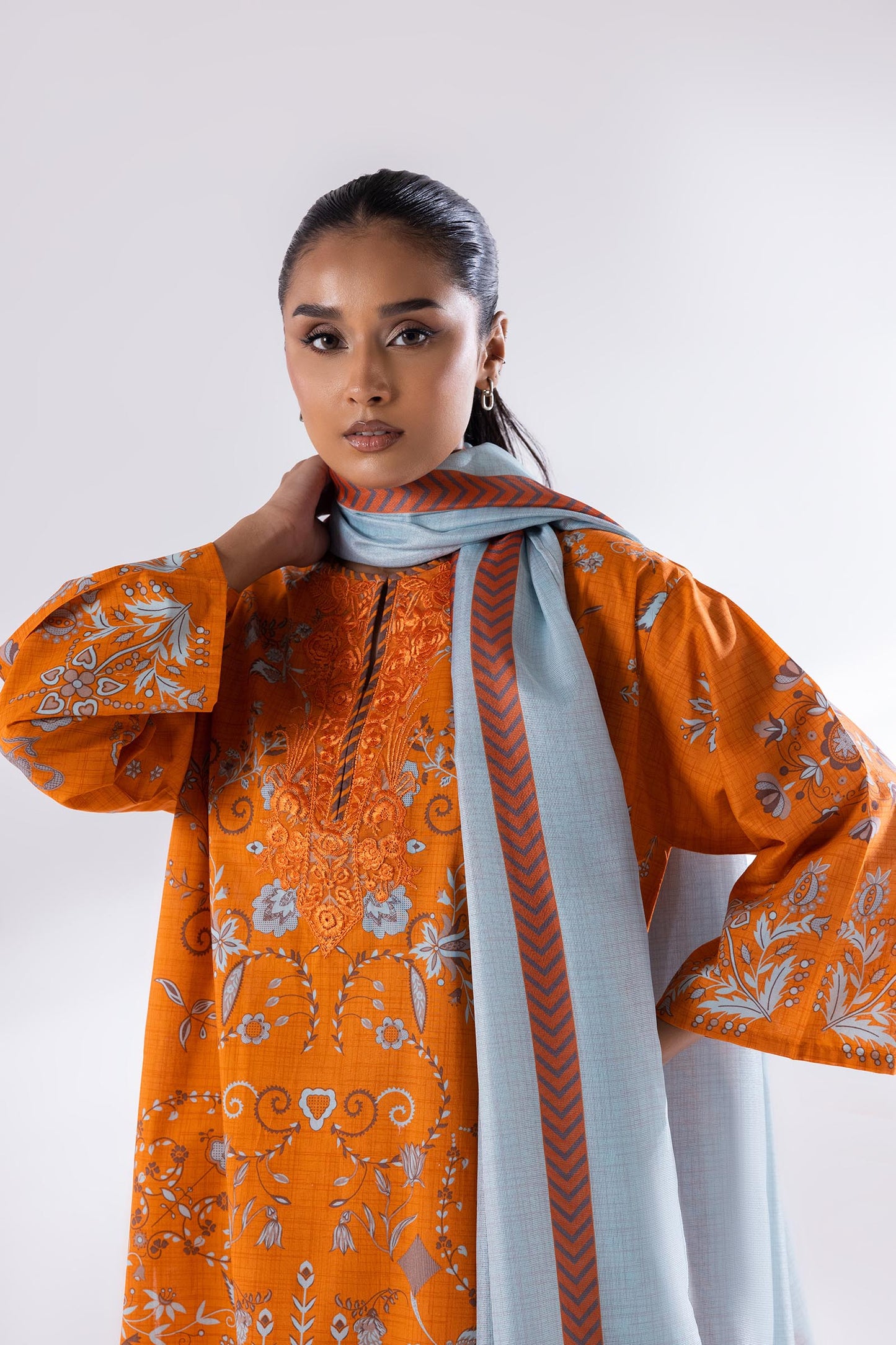 Stitched Mahay Lawn Suit - RTS