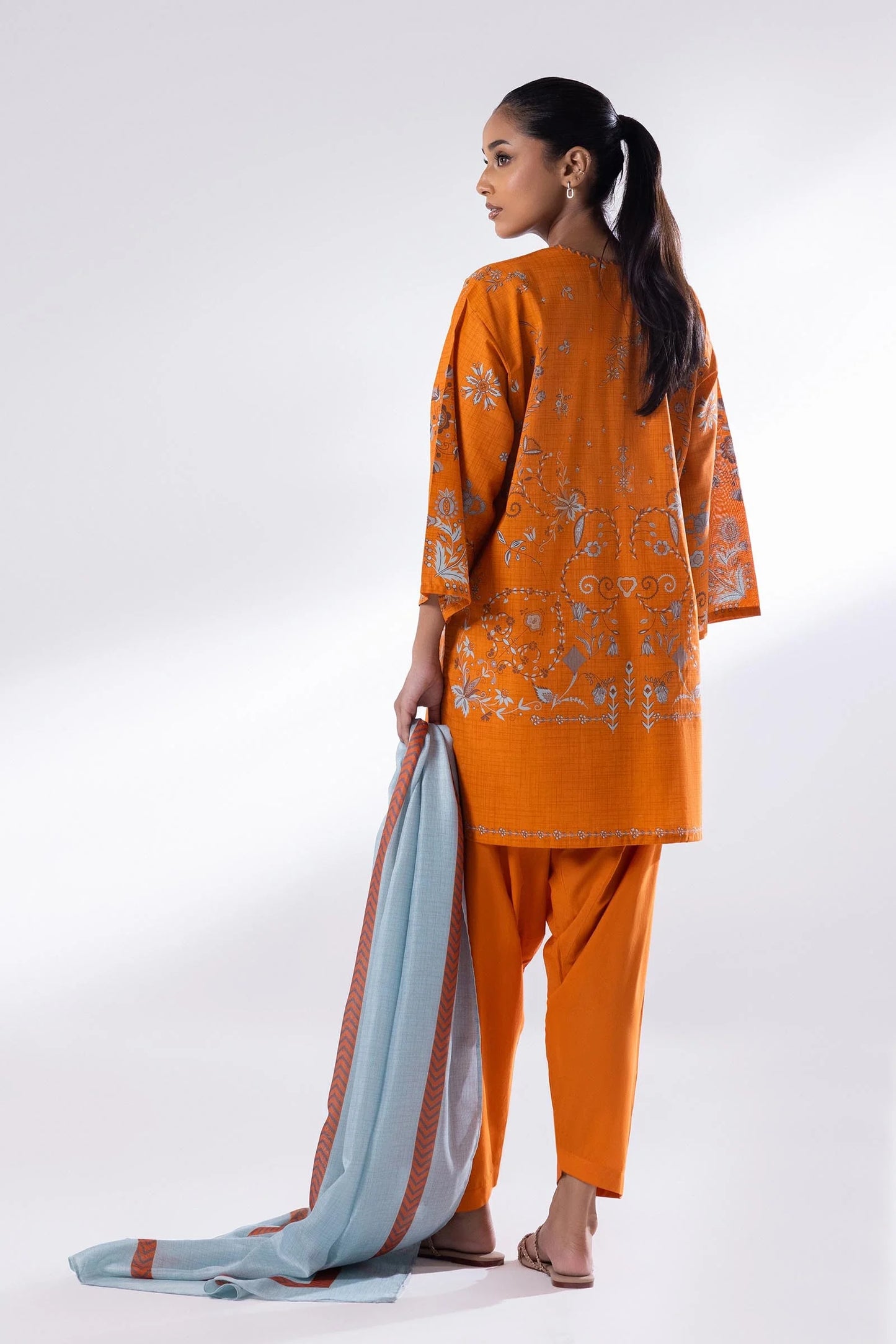 Stitched Mahay Lawn Suit - RTS