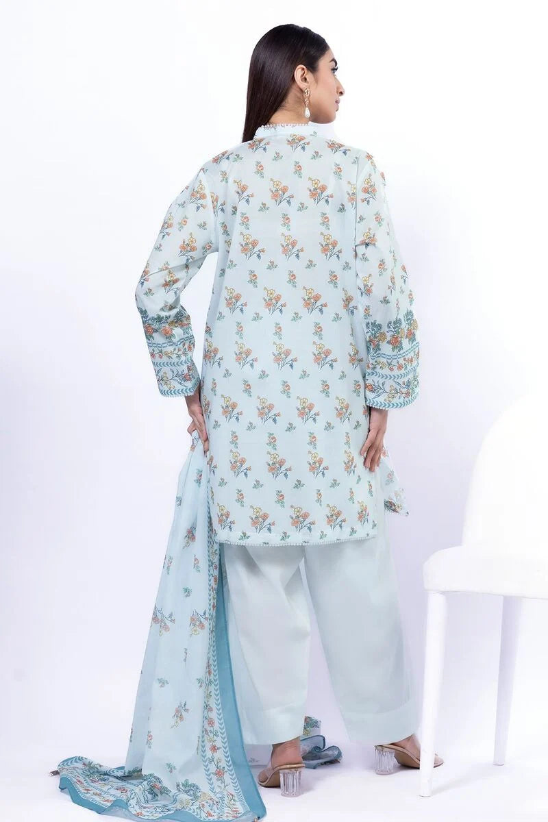 Printed Lawn'26 Fabrics 3 Piece -SS2225B- RTS