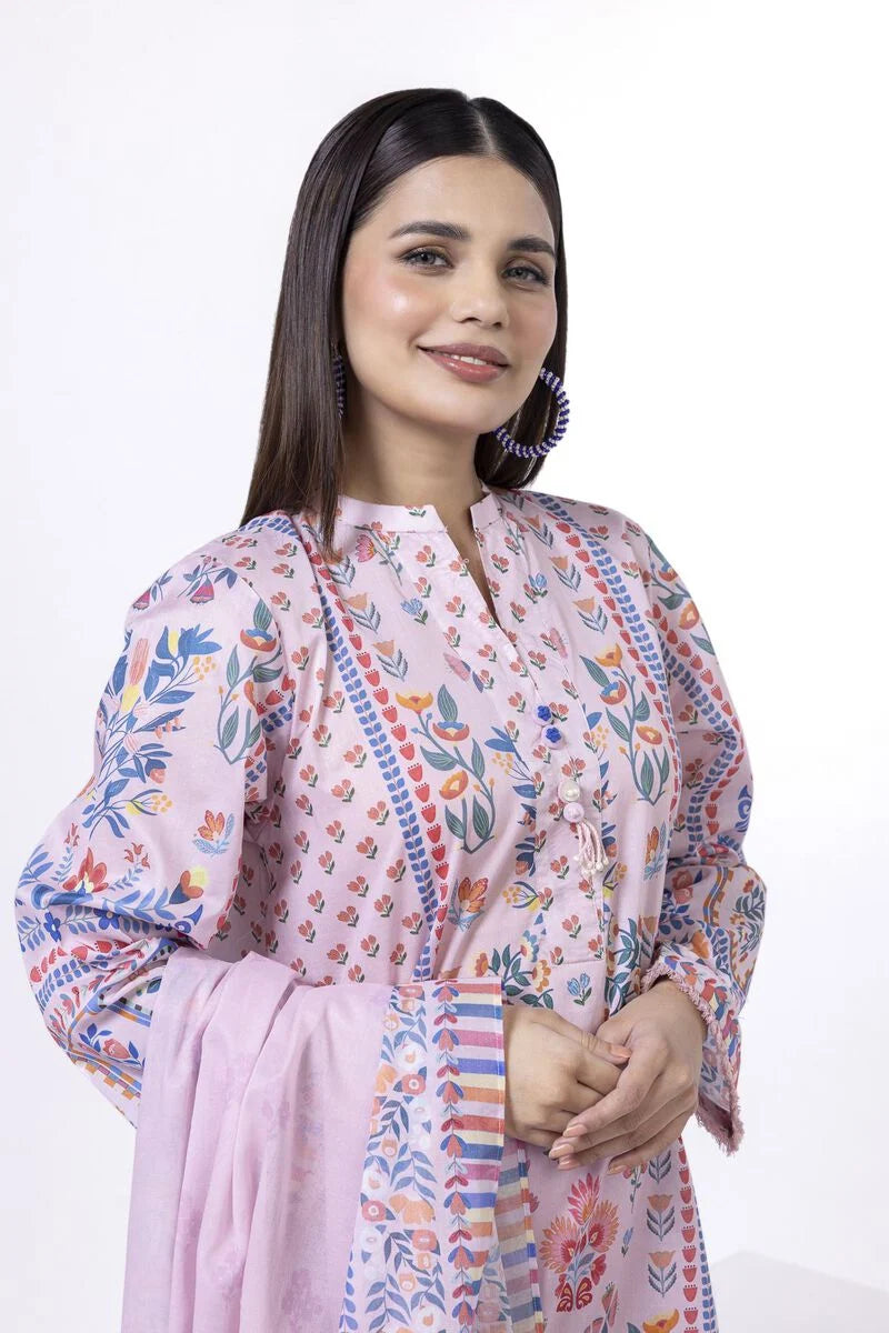 Printed Lawn'26 Fabrics 3 Piece - SS2238B- RTS