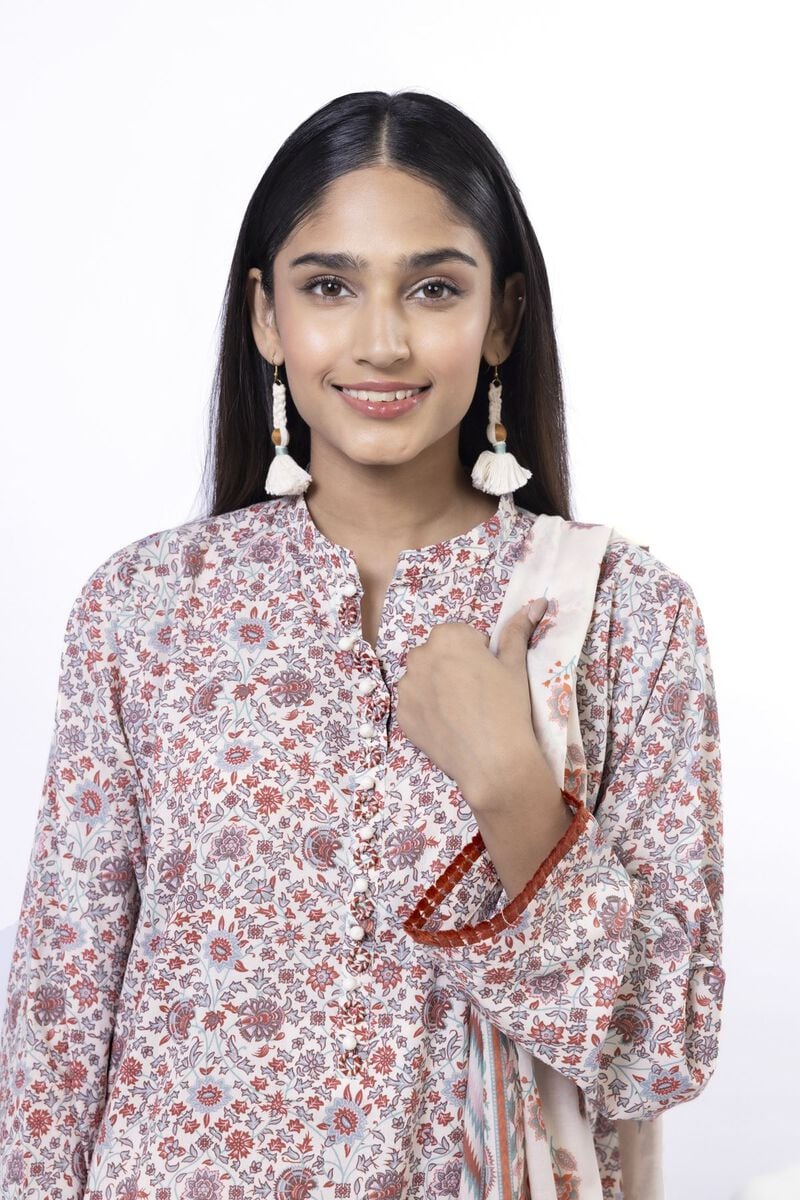 Printed Lawn'26 Fabrics 3 Piece -SS178B- RTS