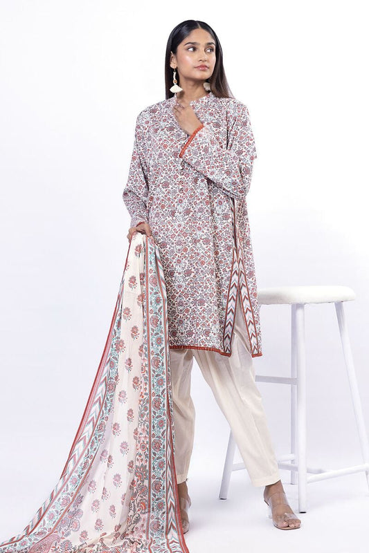 Printed Lawn'26 Fabrics 3 Piece -SS178B- RTS