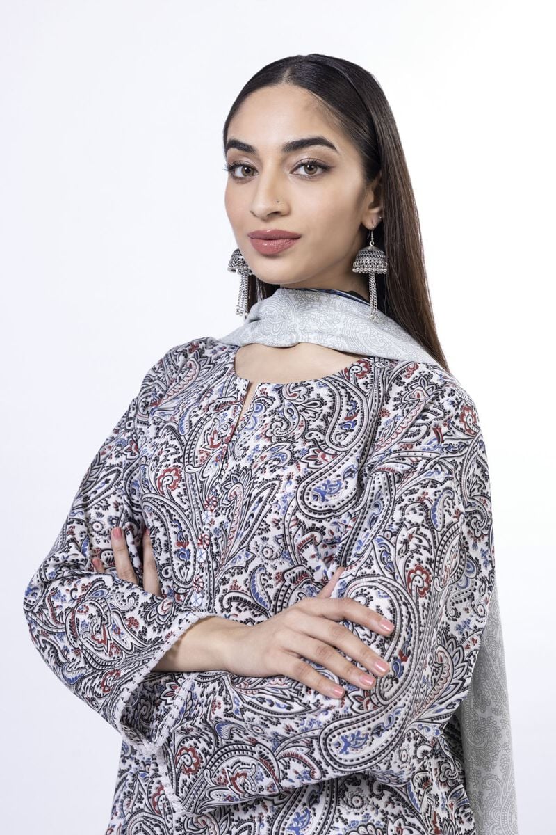 Printed Lawn'26 Fabrics 3 Piece -SS163B- RTS