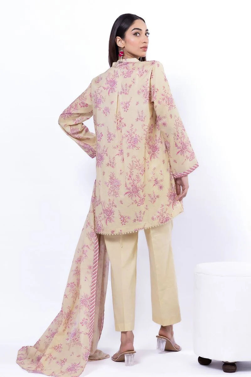 Printed Lawn'26 Fabrics 3 Piece -SS2144B- RTS