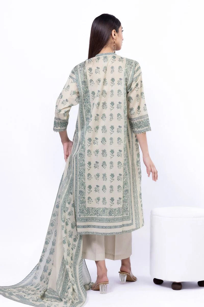 Printed Lawn'26 Fabrics 3 Piece -SS2138A- RTS