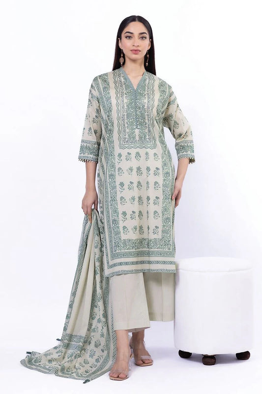 Printed Lawn'26 Fabrics 3 Piece -SS2138A- RTS