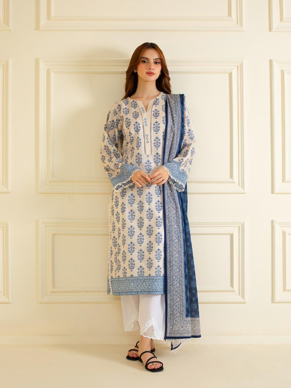 2 Piece - Printed Cambric Suit S109816