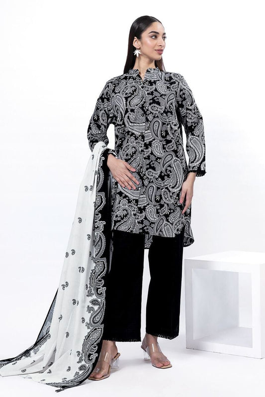 Printed Lawn'26 Fabrics 3 Piece -SS158B- RTS