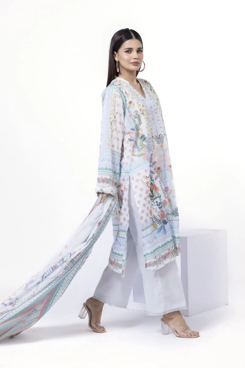 Printed Lawn'26 Fabrics 3 Piece -SS2236A- RTS
