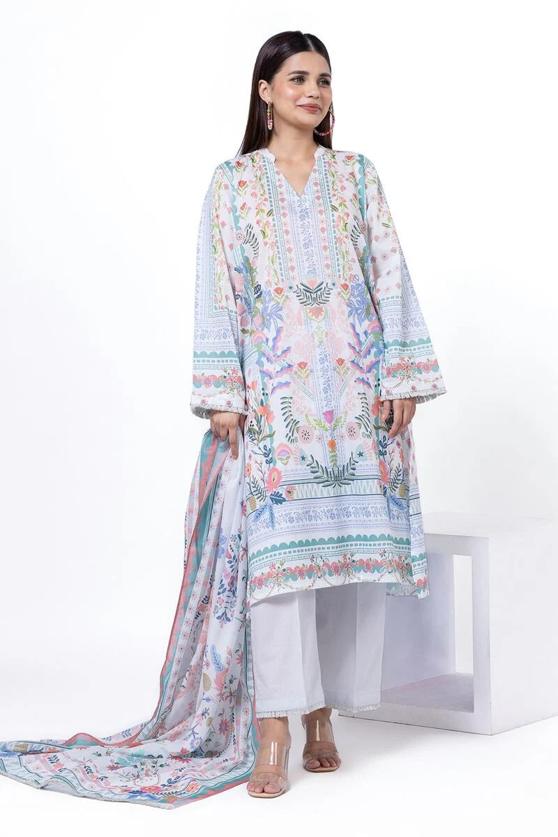 Printed Lawn'26 Fabrics 3 Piece -SS2236A- RTS