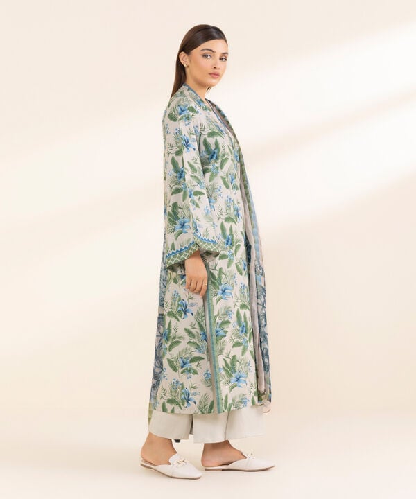 Unstitched Lawn '25 - 3 Piece - Printed Lawn Suit - 3PDY25V118AT