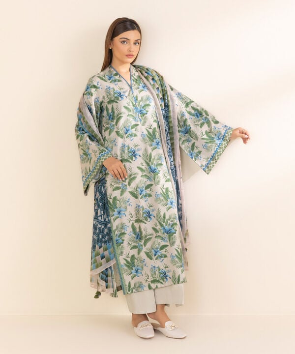 Unstitched Lawn '25 - 3 Piece - Printed Lawn Suit - 3PDY25V118AT