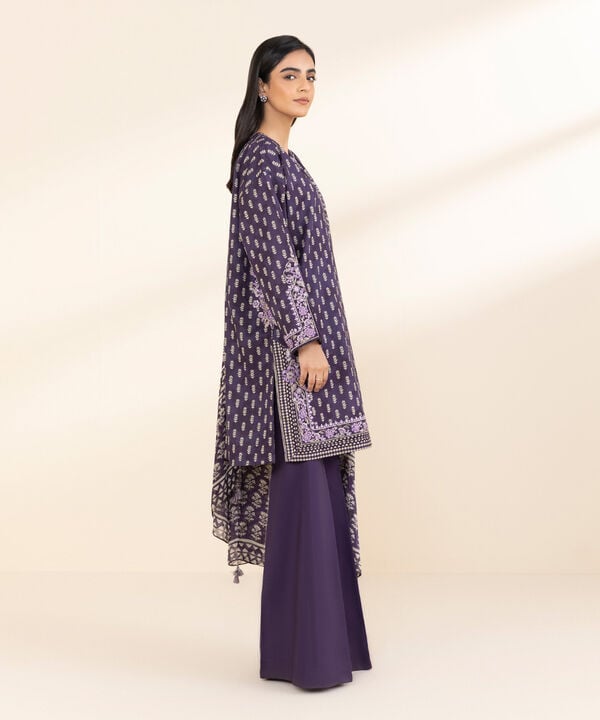 Unstitched Lawn '25 - 3 Piece - Embroidered Lawn Suit - 3PESG25V11AT