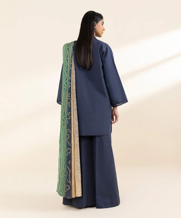 Signature'25-Embroidered Cotton Viscose Suit 3PEST24V1060