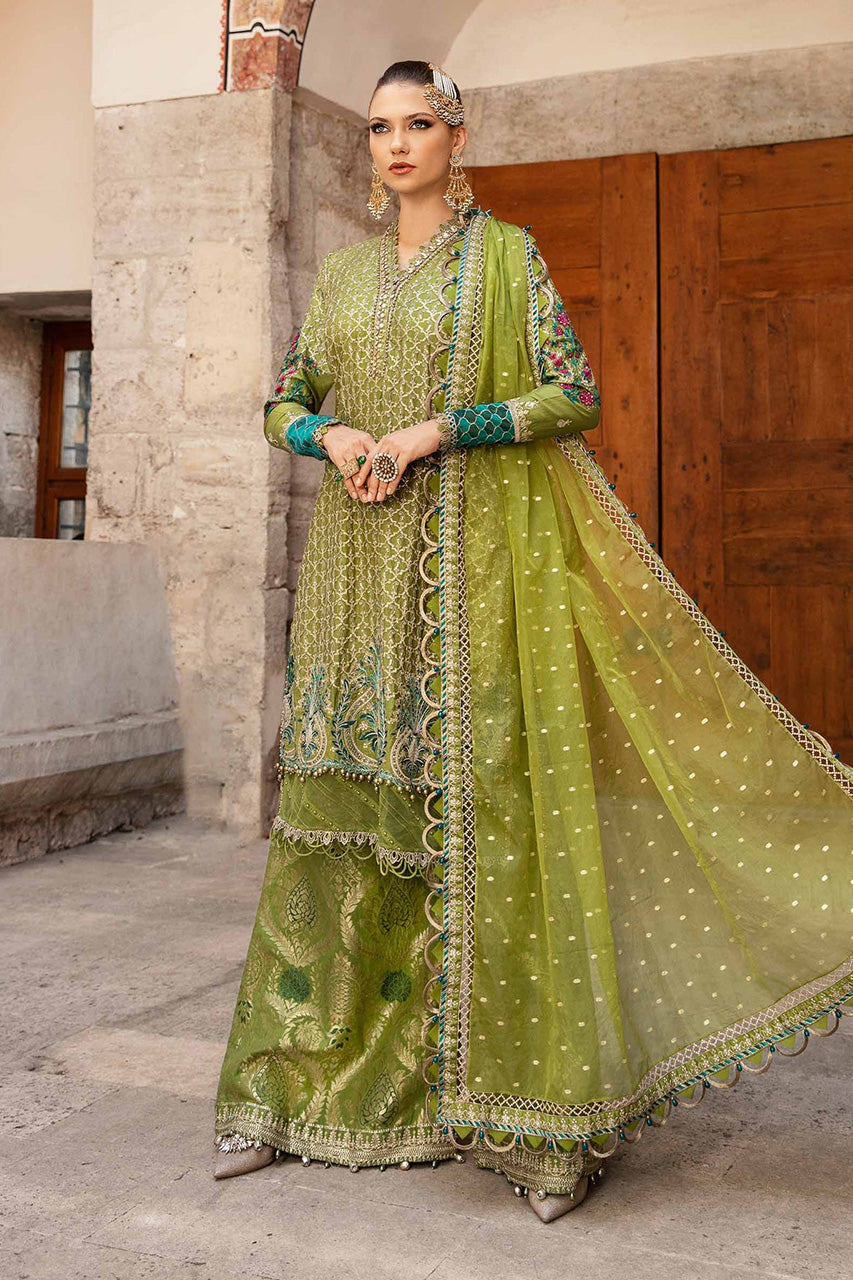 SATEEN'24-Unstitched Embroidered Cotton Satin Suit | CST-803