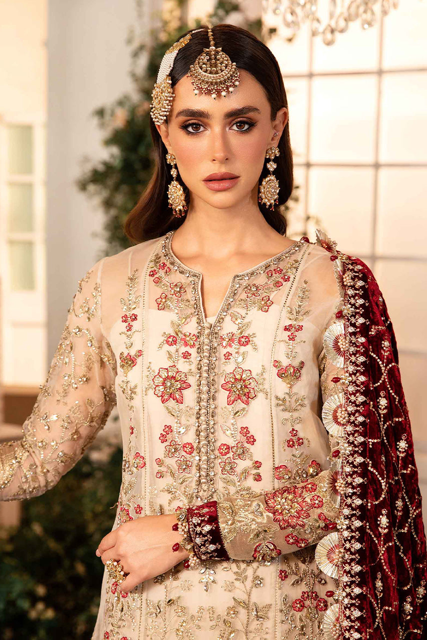 Mbroidered'24-3 Piece Unstitched Embroidered Organza Suit  BD-2905