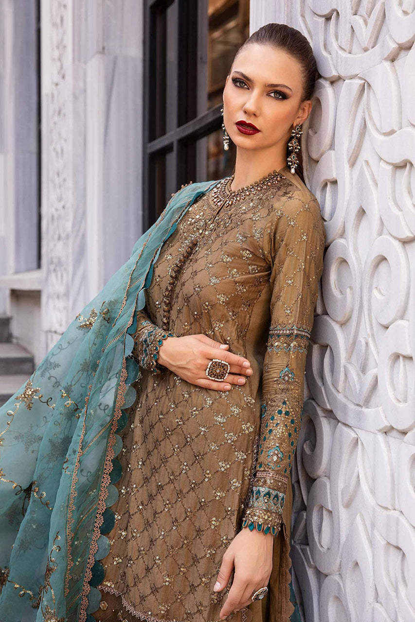 SATEEN'24-Unstitched Embroidered Cotton Satin Suit | CST-808