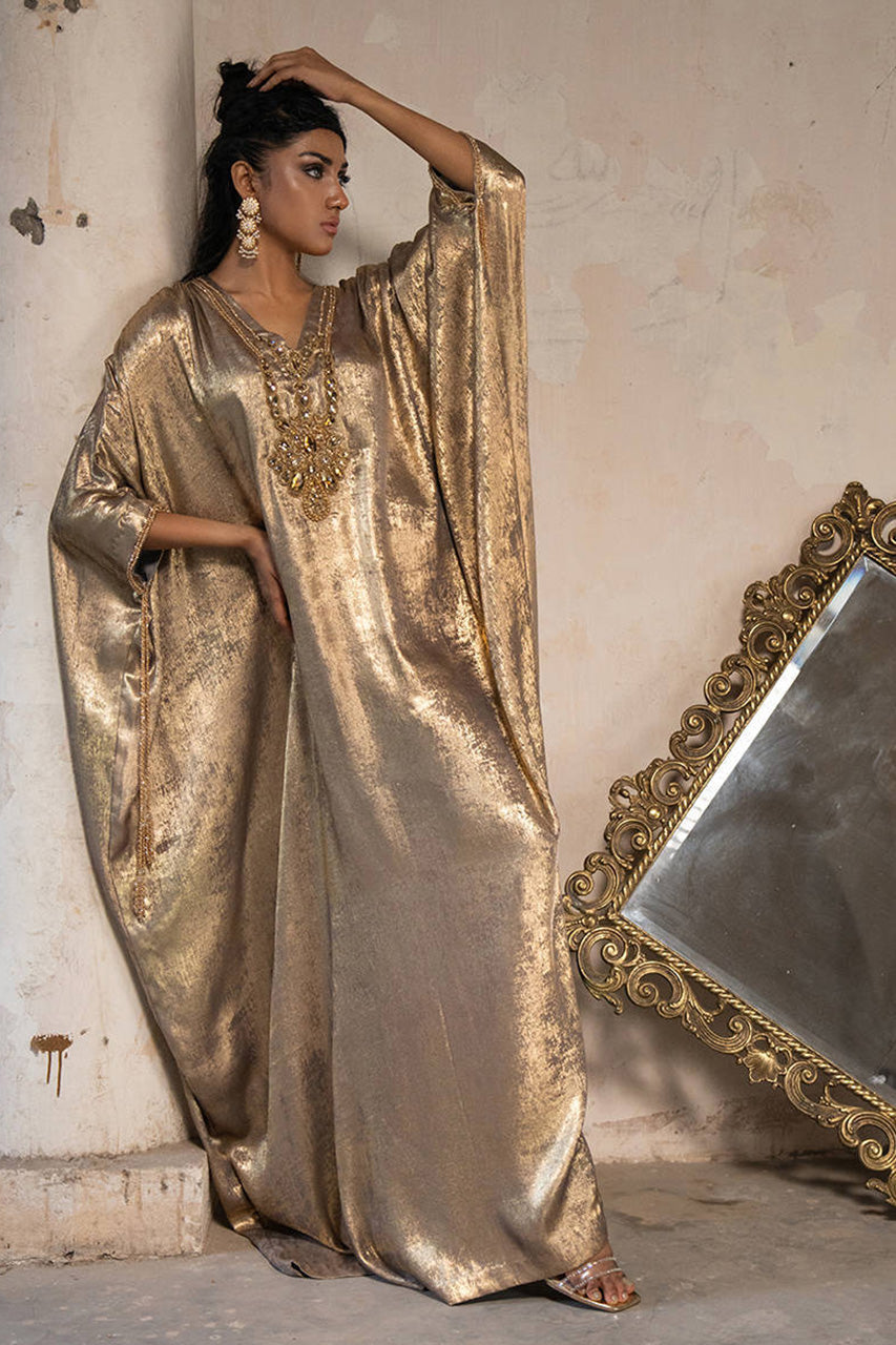 Afsanvi Festive Edit'24 - Liquid Gold Kaftan