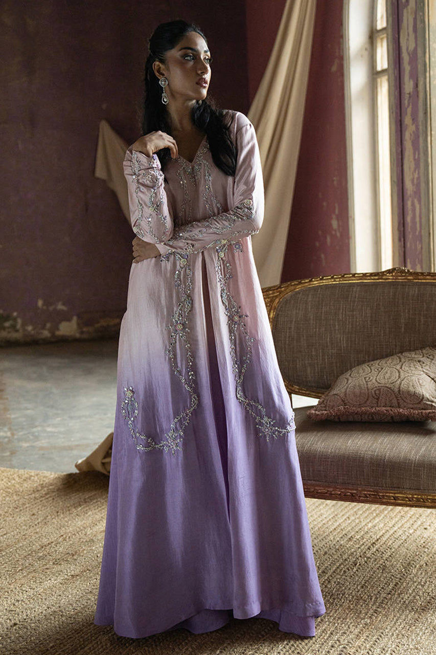 Afsanvi Festive Edit'24 - Lilac Ombre Silk With Pants