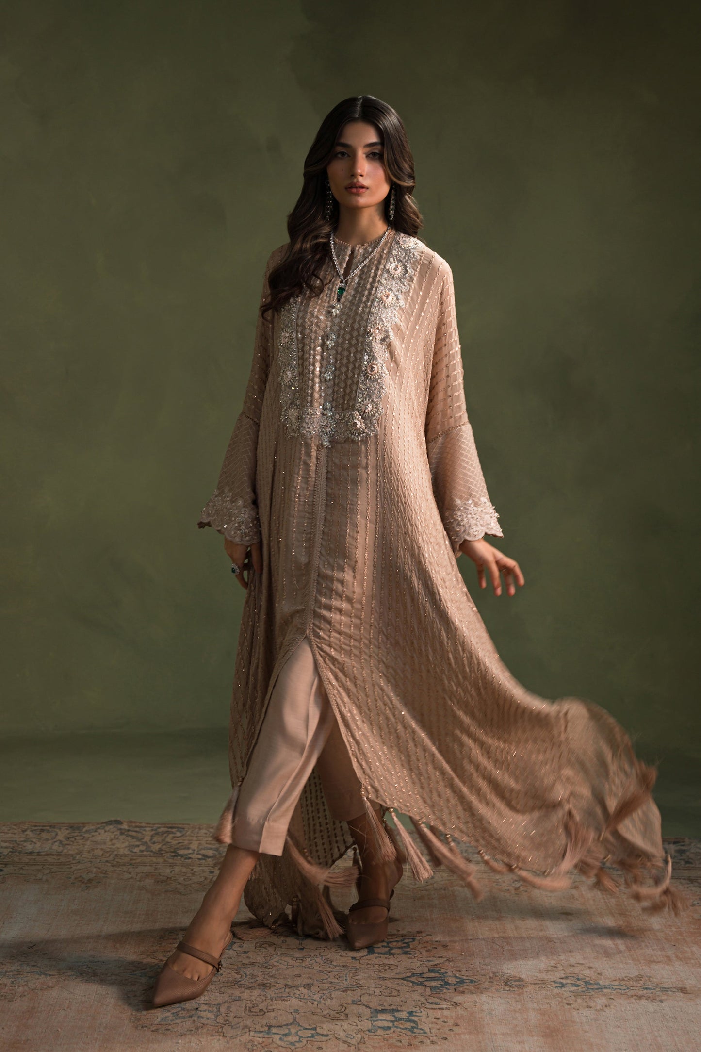 Statement Nude Glam Kaftan (D-08)