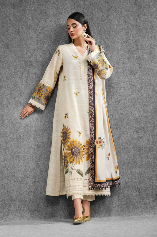 Unstitched Winter'24 - 3 Piece - Embroidered Suit - 42404608