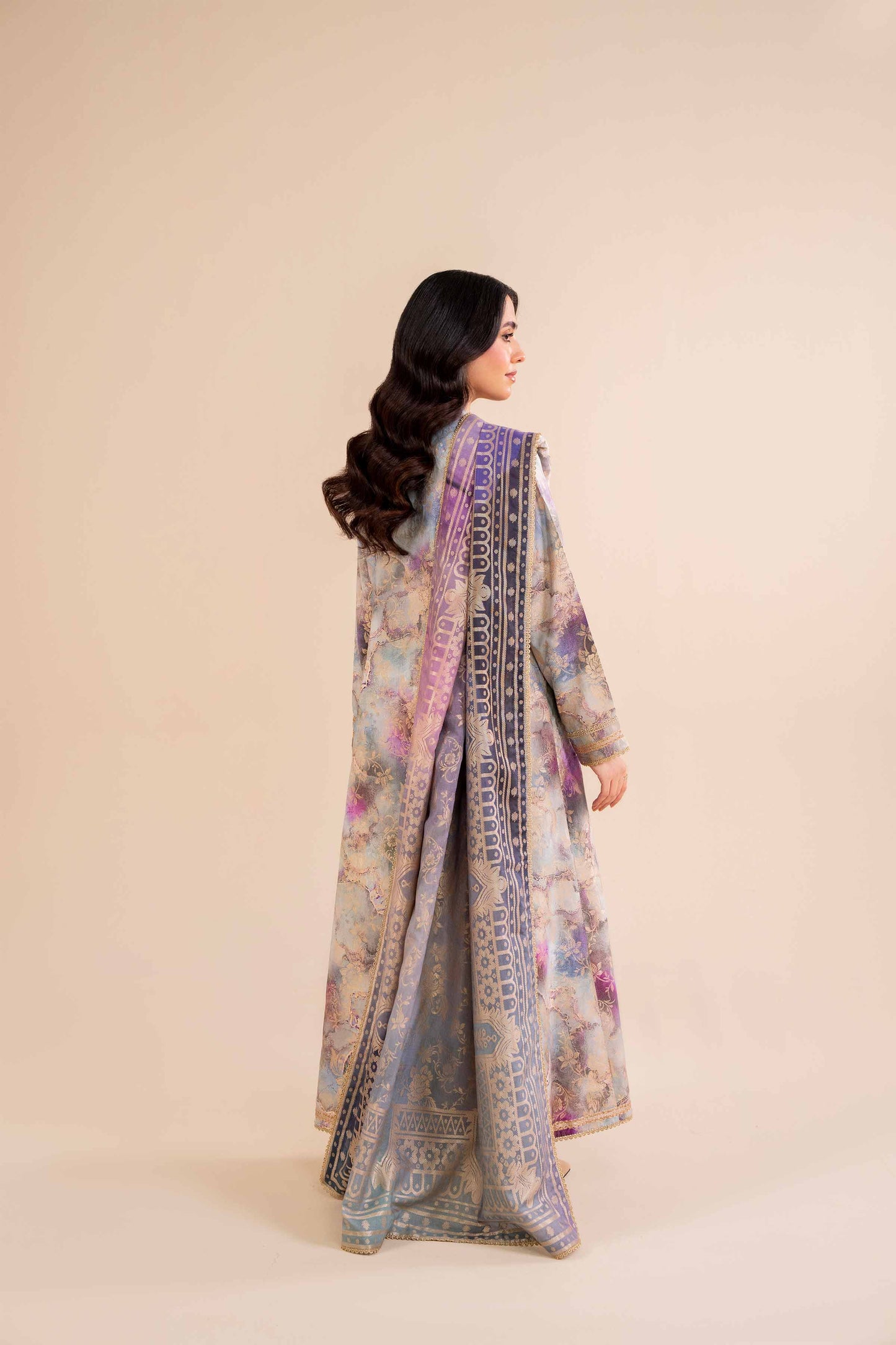 Unstitched Winter'24 - 3 Piece - Digital Printed Jacquard Embroidered Suit - 42404739