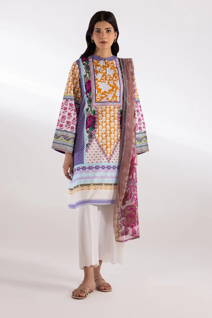 Stitched Mahay Lawn Suit SS25MHY206BP3'26-RTS