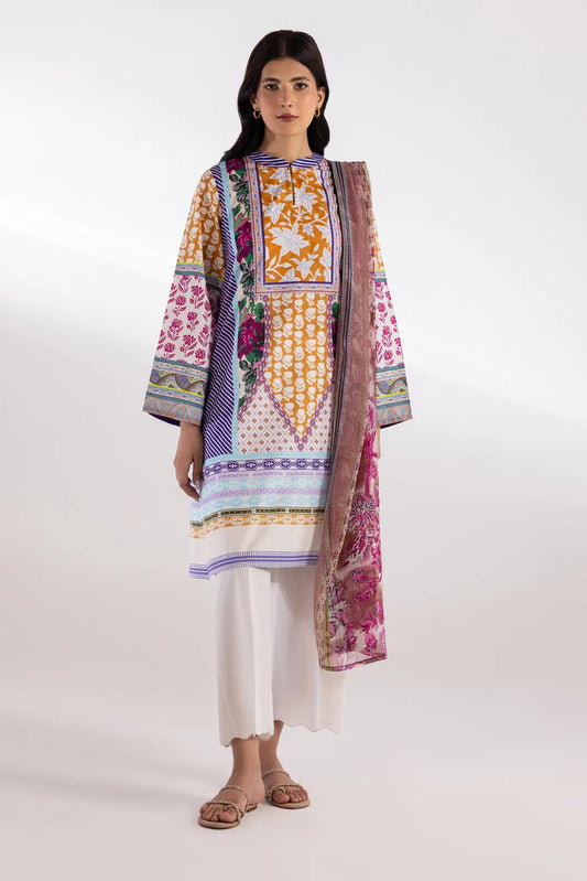 Stitched Mahay Lawn Suit SS25MHY206BP3'26-RTS