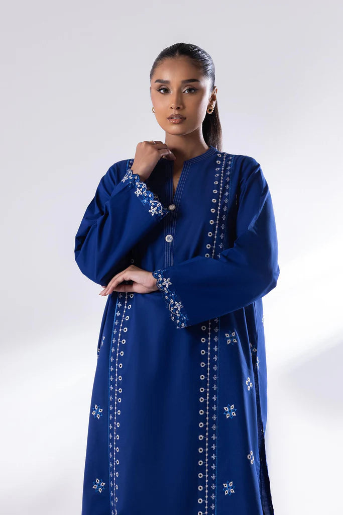 Stitched Blue Lawn Shirt + Bottom SS25SGE364P2T- RTS photo 2