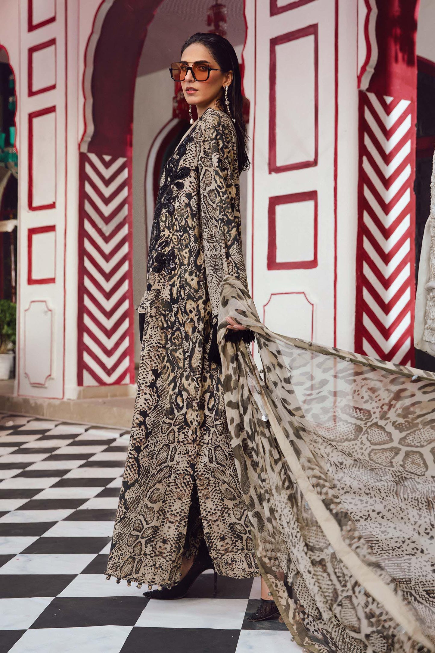 3 Piece Unstitched Embroidered Linen Suit | MPT-2702-B - RTS