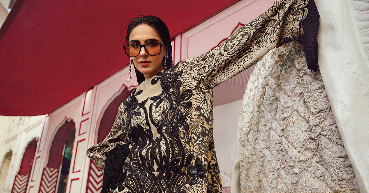 3 Piece Unstitched Embroidered Linen Suit | MPT-2702-B - RTS