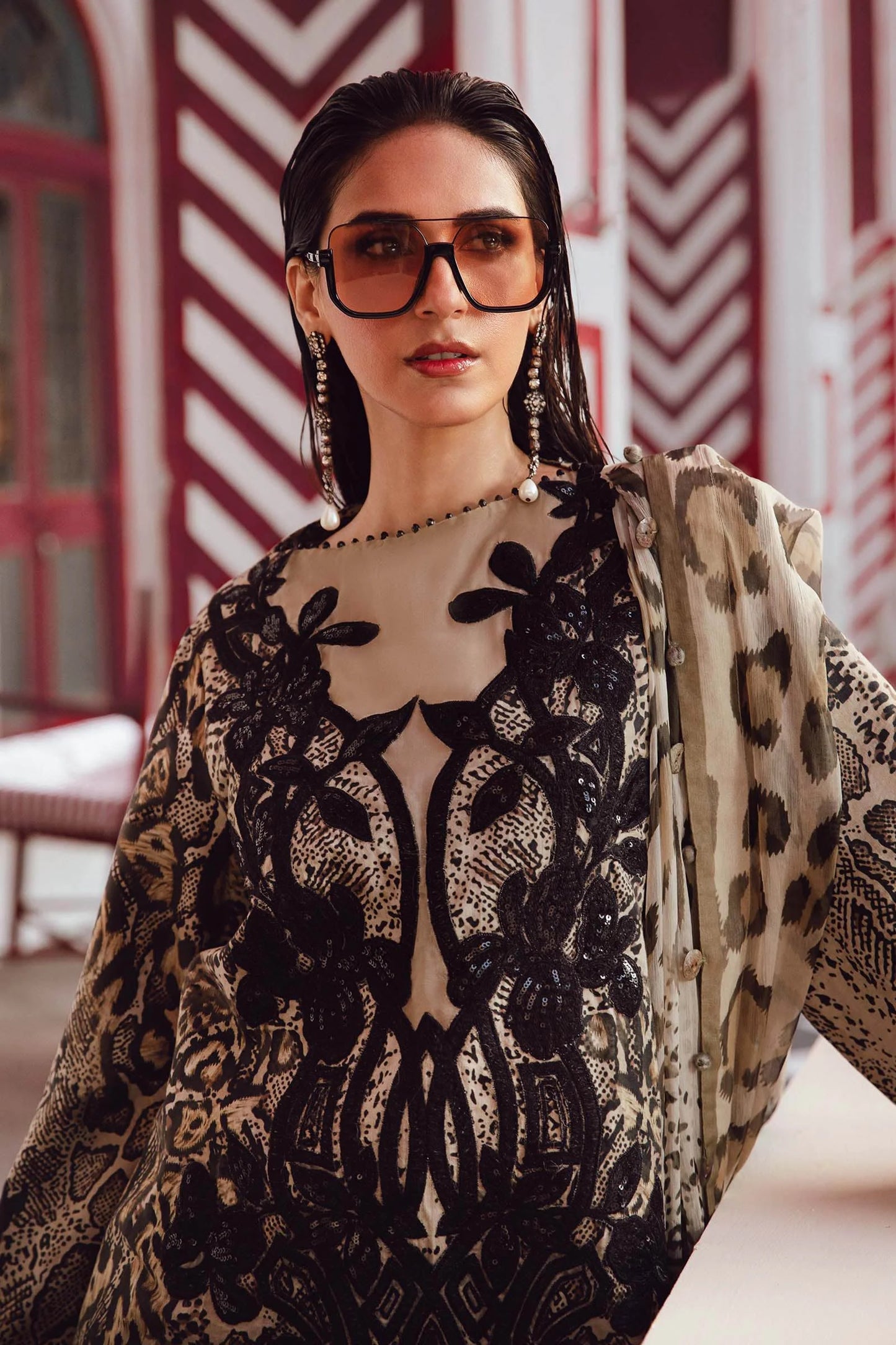 3 Piece Unstitched Embroidered Linen Suit | MPT-2702-B - RTS
