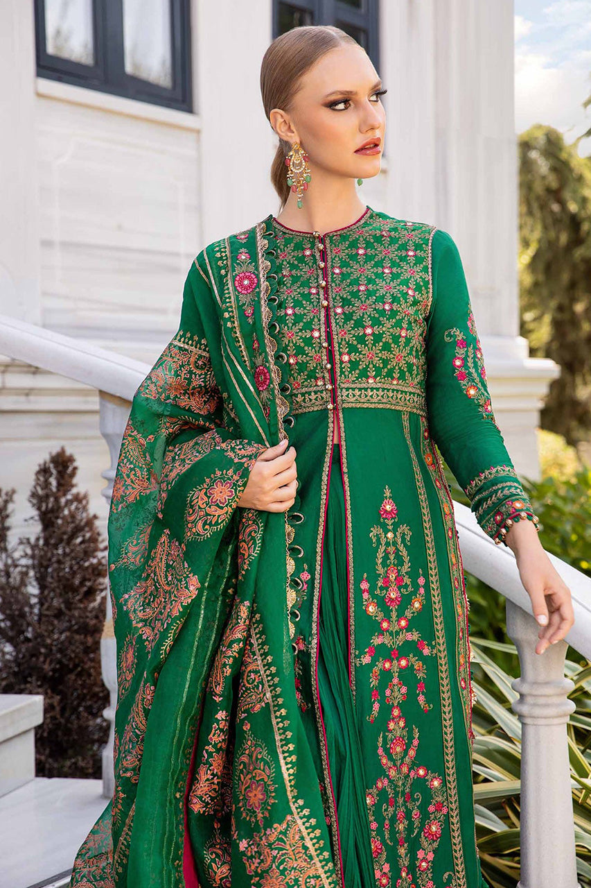 SATEEN'24-Unstitched Embroidered Cotton Satin Suit | CST-811