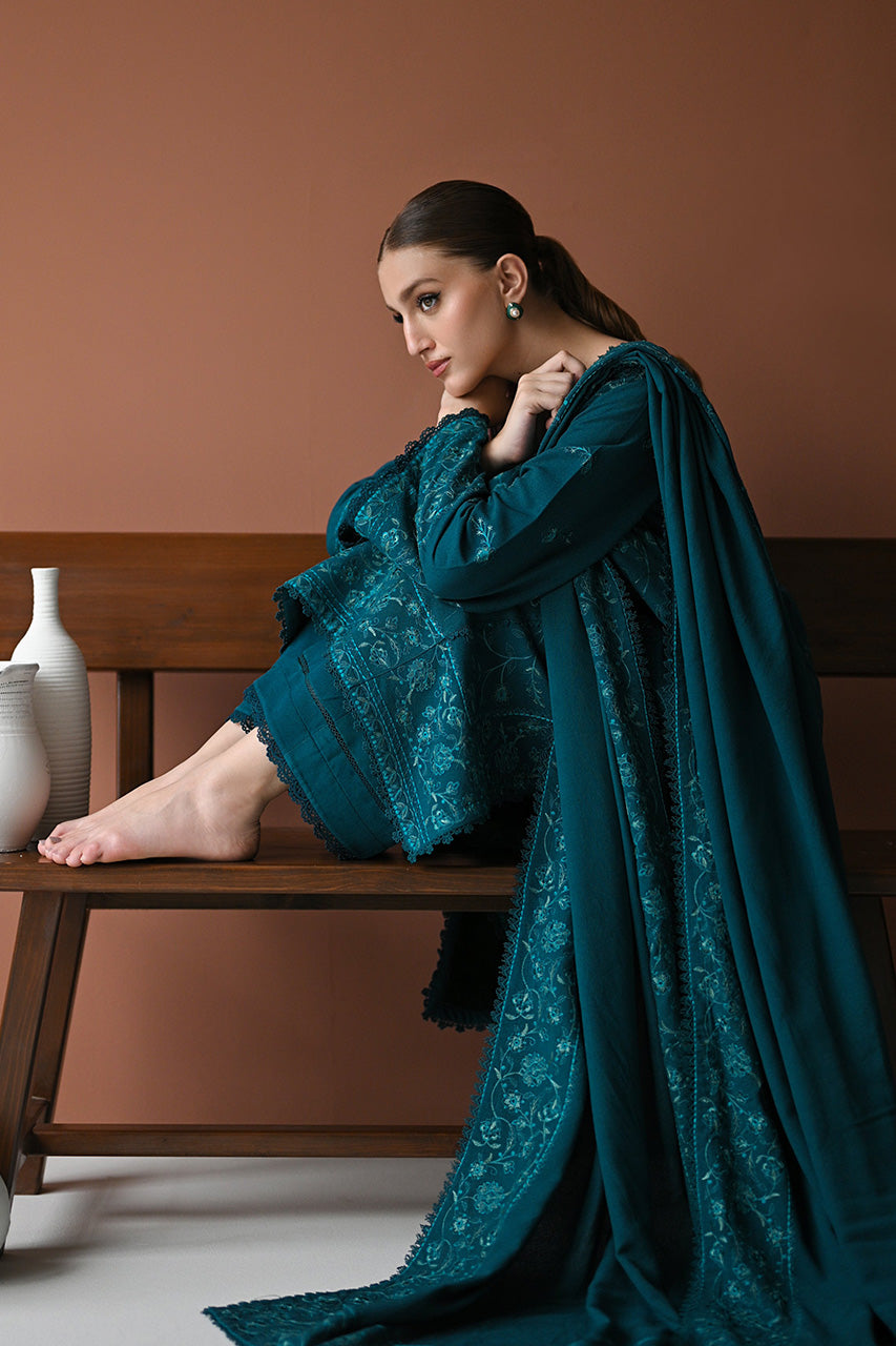 KARANDI'24-TEAL LUXURY EMBROIDERED KARANDI SET (NEL-24625) (RTS)