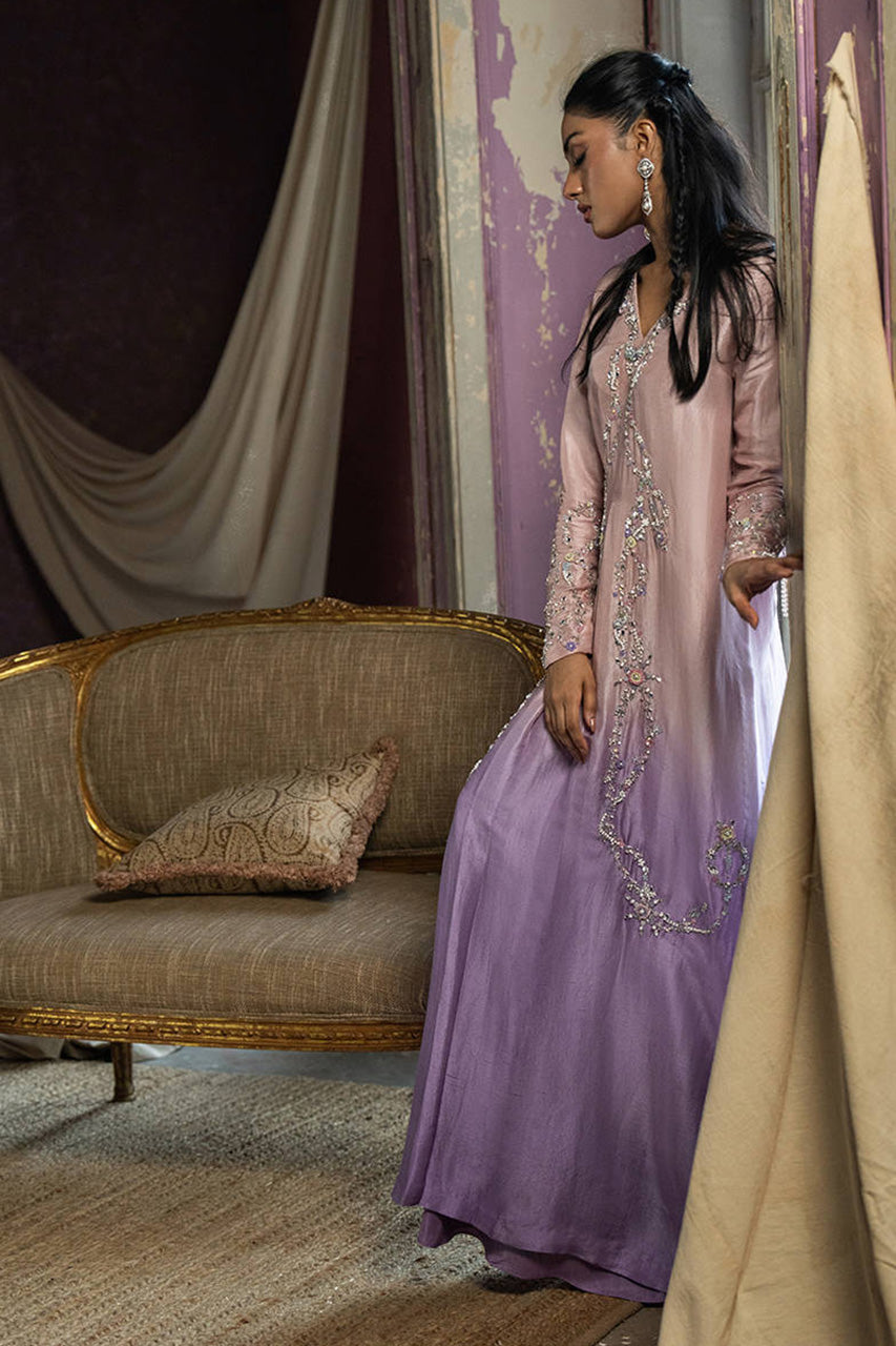 Afsanvi Festive Edit'24 - Lilac Ombre Silk With Pants