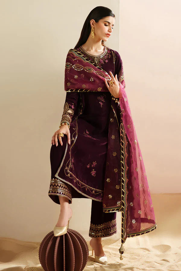 Velvet Vogue '25 - Embroidered Velvet Formal VVF D-4