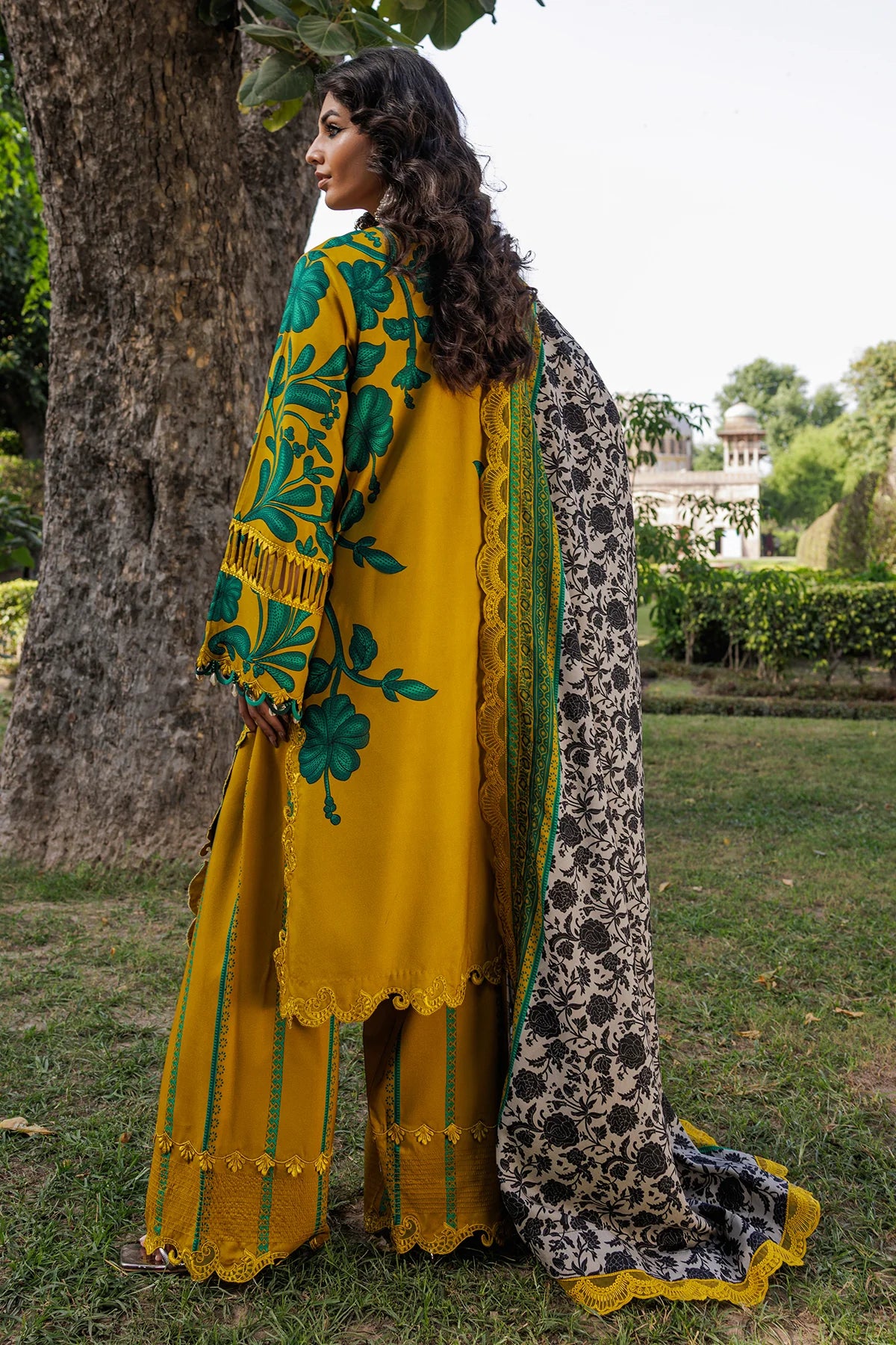 Charizma Luxury Winter Unstitched 3-Piece Suit – Mustard Yellow CCW6-11 - RTS