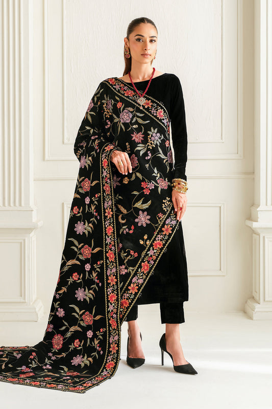 EMBROIDERED VELVET SHAWL VS-50