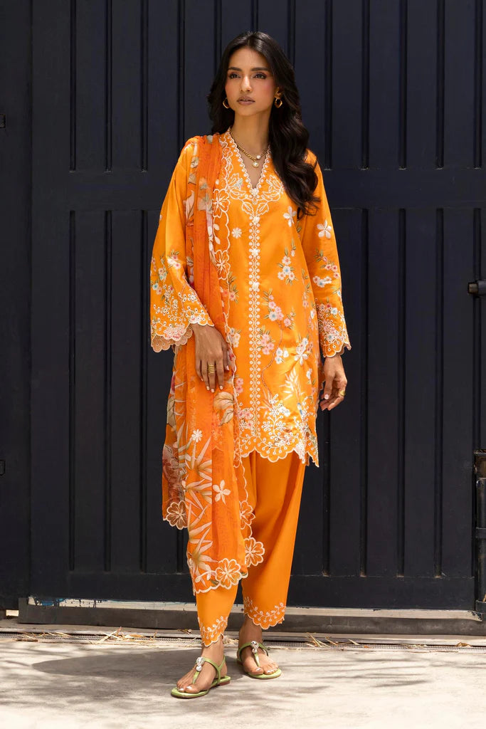 Stitched Lawn Embroidered Suit SS25ESE262P3'26 - RTS