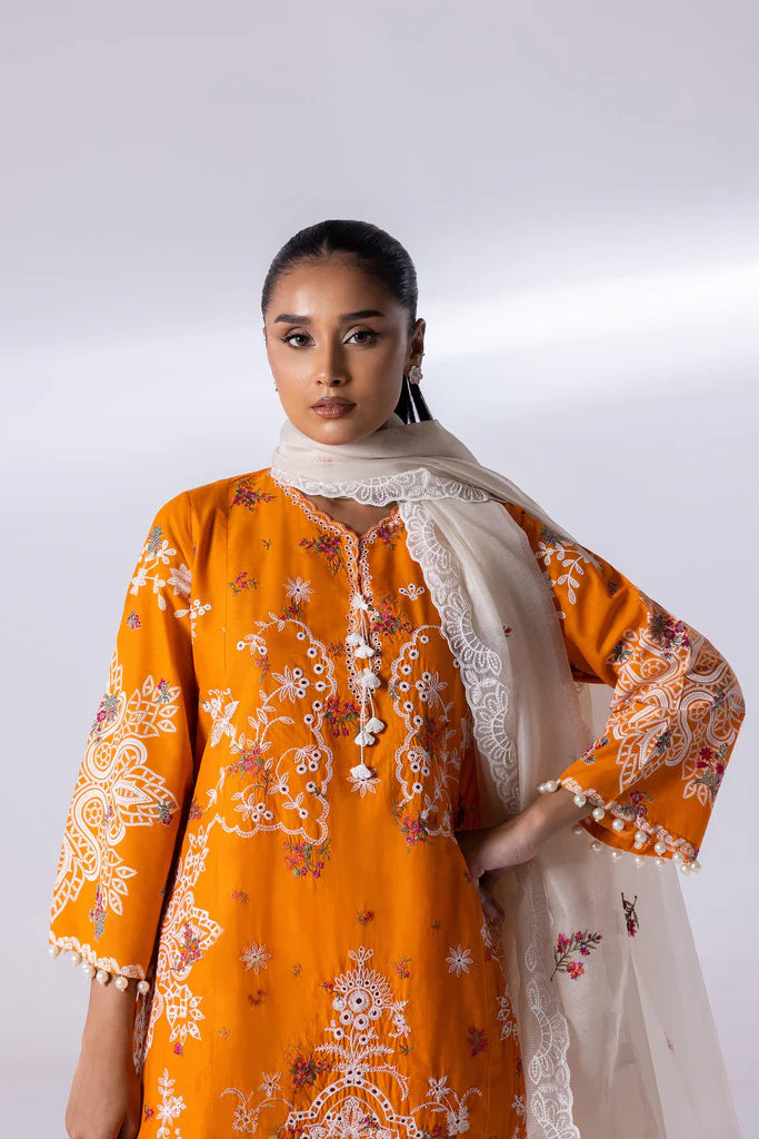Stitched Lawn Embroidered Suit SS25MUZ104BP3'26 - RTS photo 2