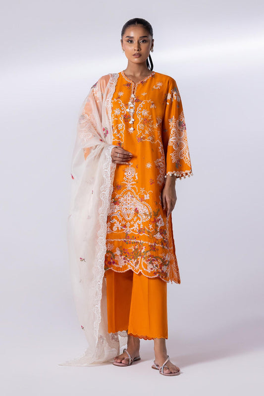 Stitched Lawn Embroidered Suit SS25MUZ104BP3'26 - RTS