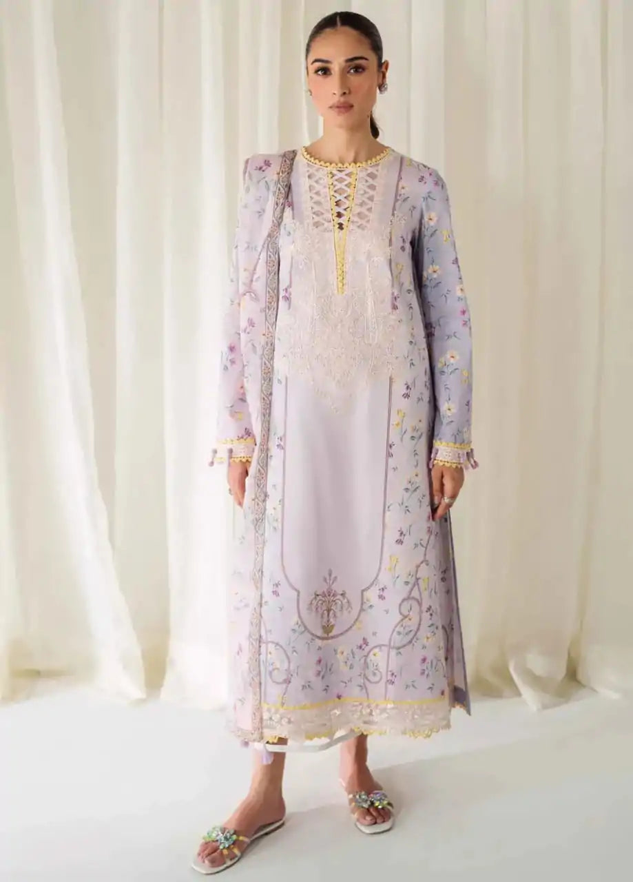 Qalamkar Qprints Eid Edit Lawn – AR-06 Orane- RTS