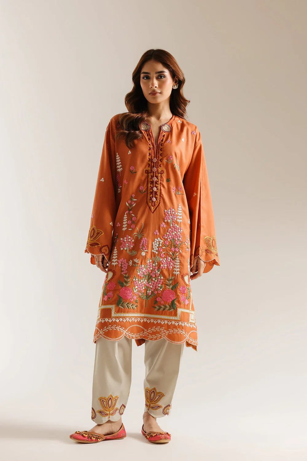 Rust Embroidered suit '26- RTS