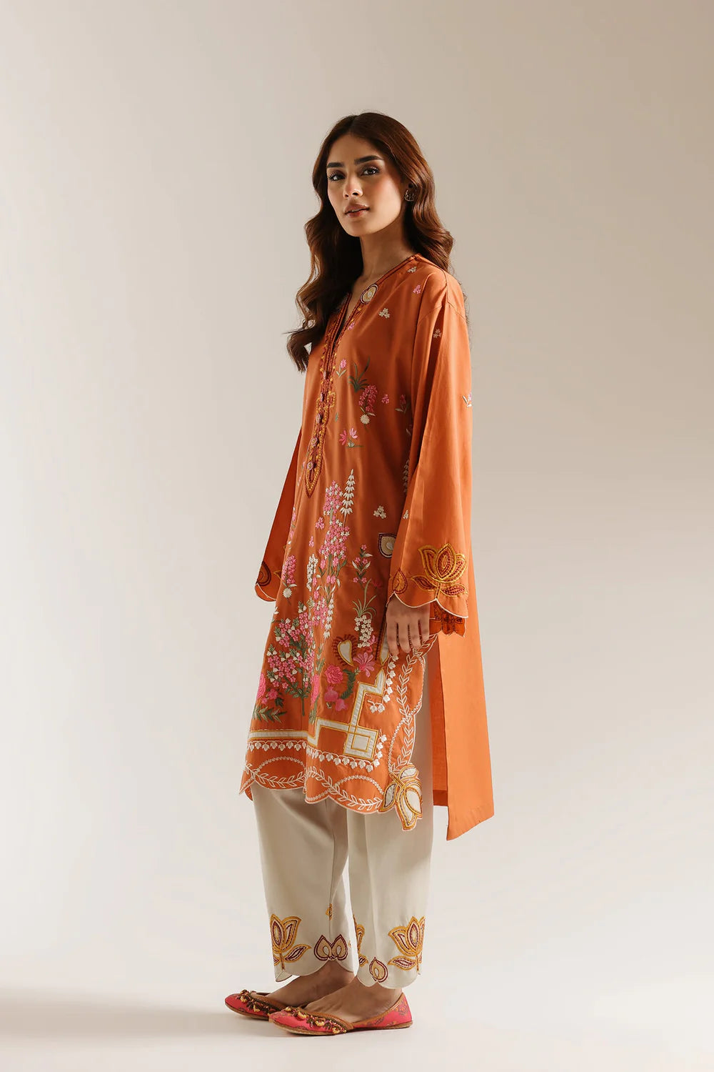 Rust Embroidered suit '26- RTS