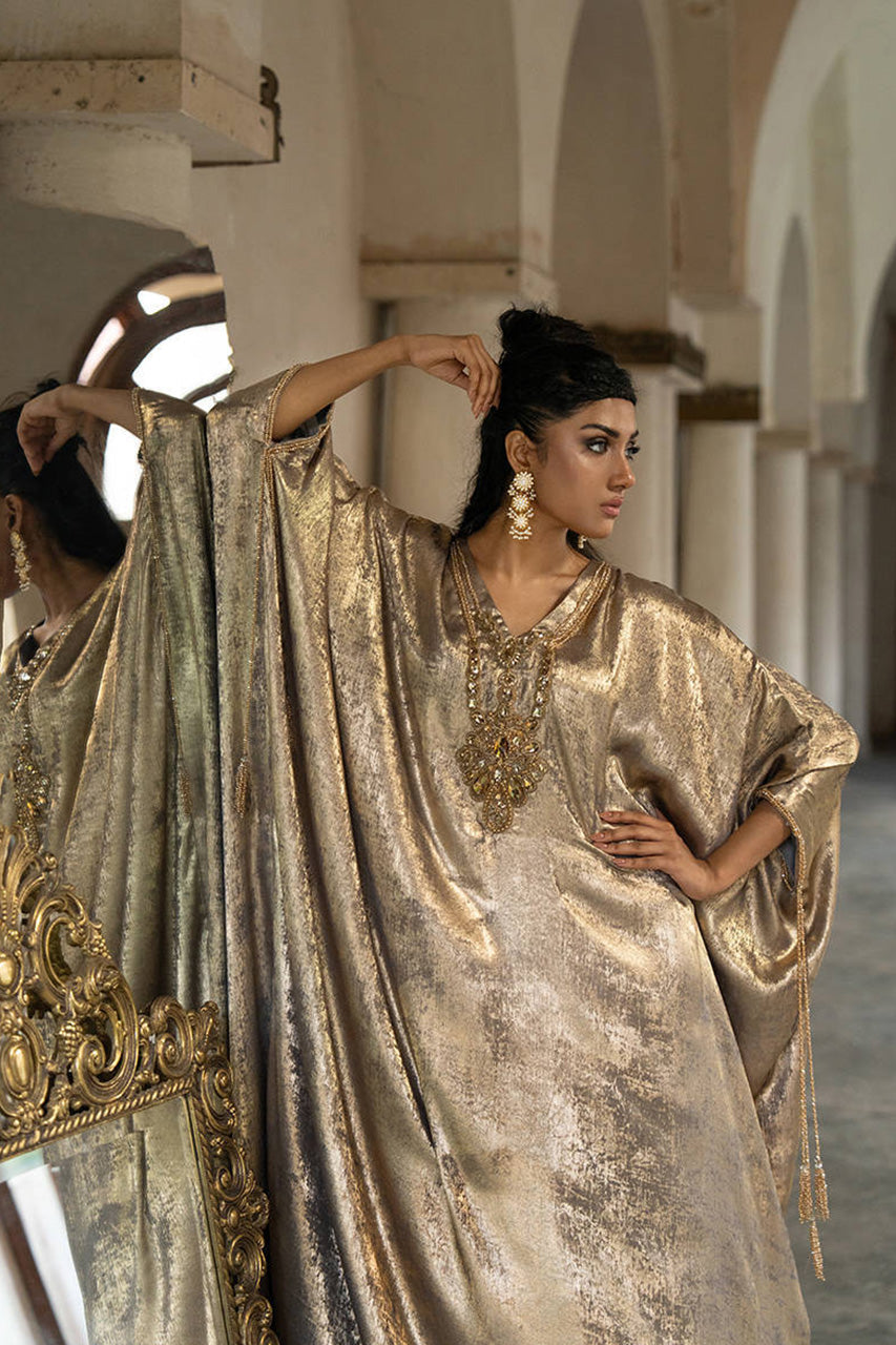 Afsanvi Festive Edit'24 - Liquid Gold Kaftan